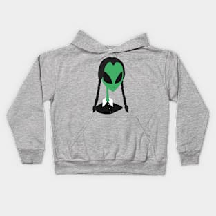 Alien Wednesday Addams Kids Hoodie